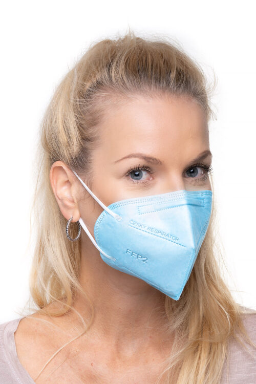 VÝPRODEJ: Český respirátor FFP2 GOOD MASK - modrá (3ks)