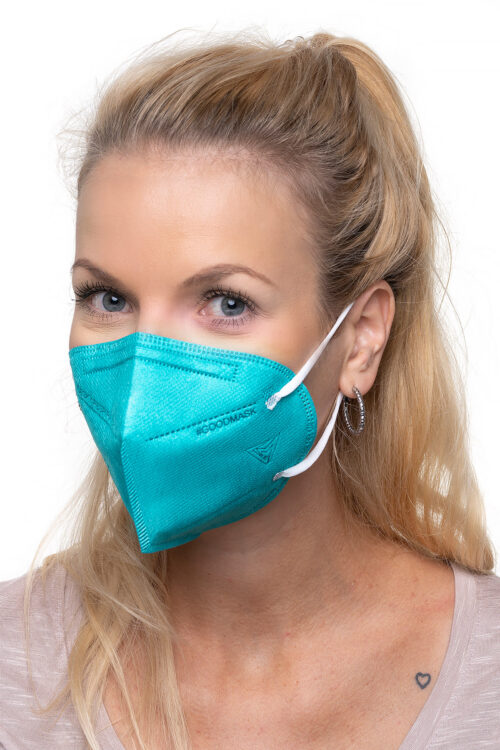 Český respirátor FFP2 GOOD MASK - Tyrkysový (10ks) - Image 2